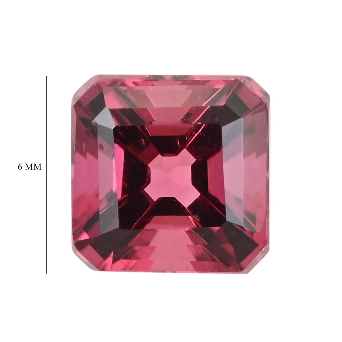 Asscher Cut AAAA Ouro Fino Rubellite (Oct 6 mm) 1.20 ctw image number 3