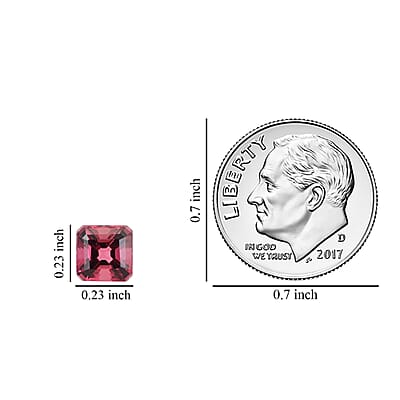 Asscher Cut AAAA Ouro Fino Rubellite (Oct 6 mm) 1.20 ctw