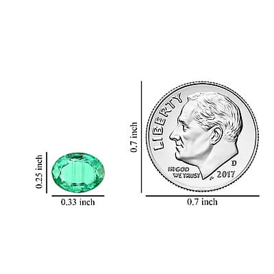 AAA Kagem Zambian Emerald (Ovl 8.5x6.5 mm) 1.30 ctw