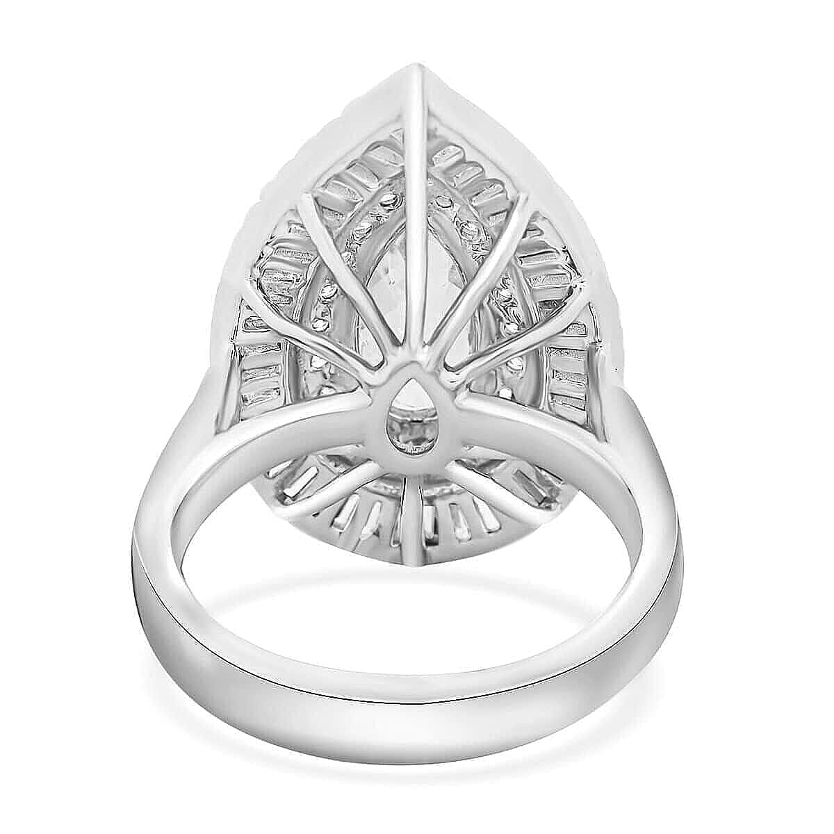 Chairman Vault Collection Certified & Appraised Rhapsody 950 Platinum AAAA Paraiba Tourmaline and E-F VS Diamond Ring (Size 7.0) 13.21 Grams 3.20 ctw