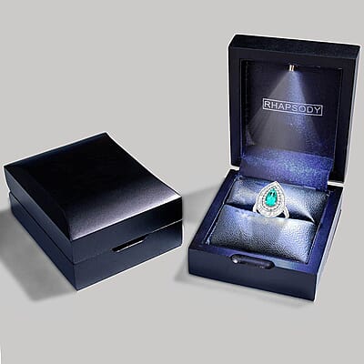 Chairman Vault Collection Certified & Appraised Rhapsody 950 Platinum AAAA Paraiba Tourmaline and E-F VS Diamond Ring (Size 7.0) 13.21 Grams 3.20 ctw