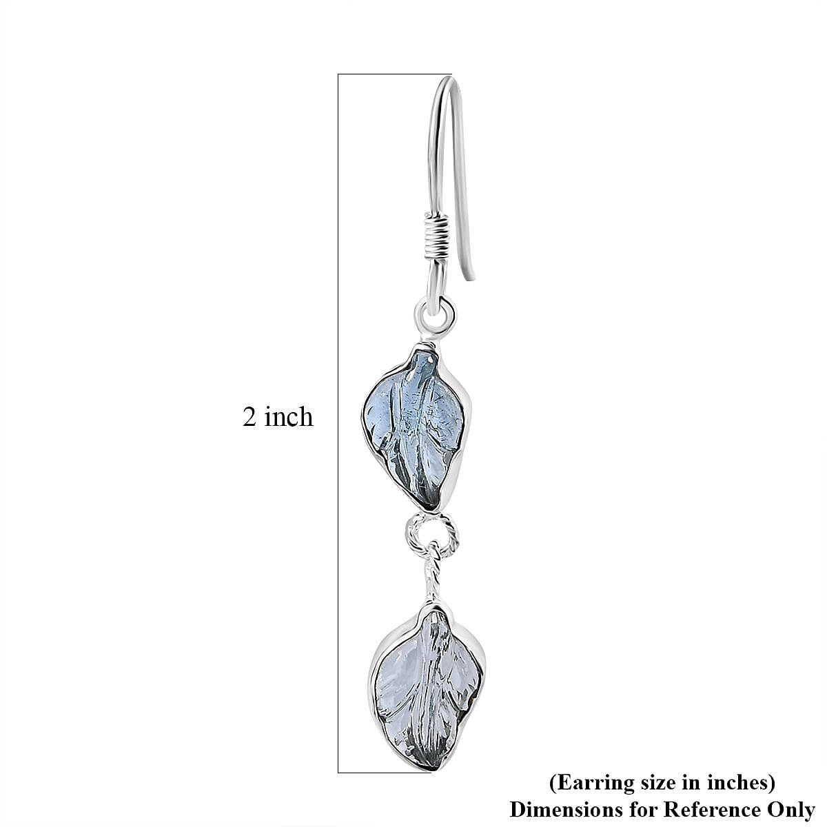 Indian Artistry Aquamarine Carved Leaf 9.10 ctw Earrings in Sterling Silver
