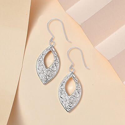 D'Joy Filigree Earrings in Sterling Silver 5.40 Grams