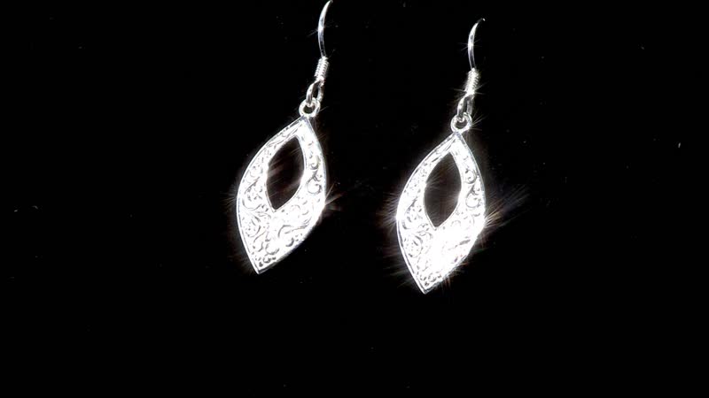 D'Joy Filigree Earrings in Sterling Silver 5.40 Grams