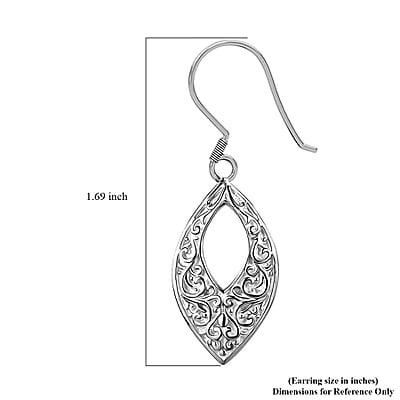 D'Joy Filigree Earrings in Sterling Silver 5.40 Grams