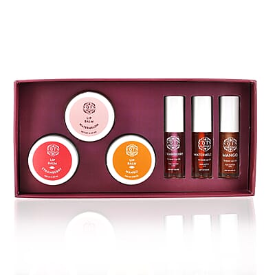 Set of 6 Lip Balm and Lip Oils - Mango, Strawberry & Passionfruit - 10ml