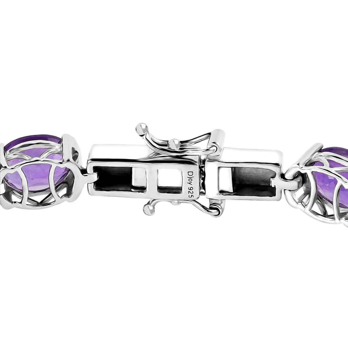 Premium African Amethyst Tennis Bracelet in Platinum Over Sterling Silver (7.25 In) 25.75 ctw image number 3