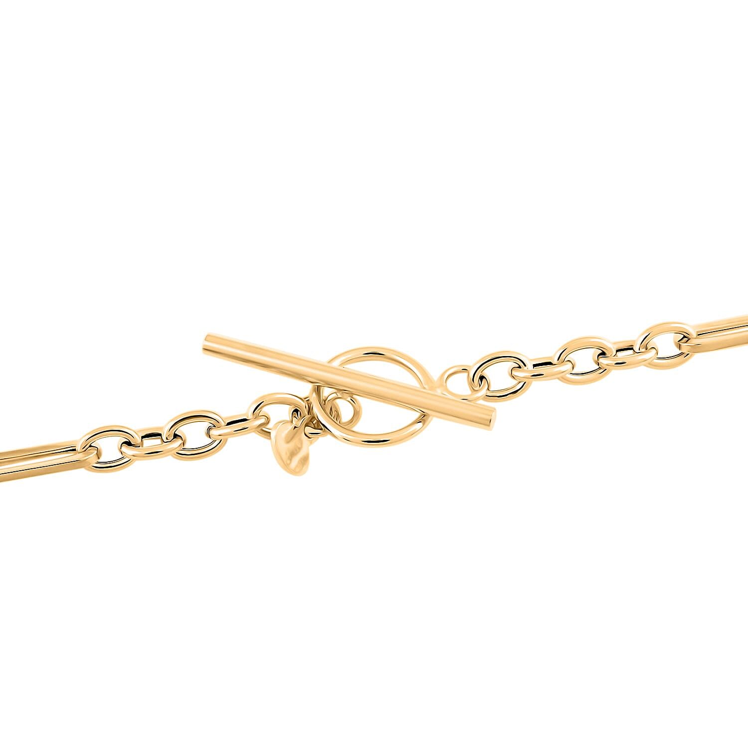 Italian 10K Yellow Gold T-Bar Necklace 20 Inches 4.40 Grams