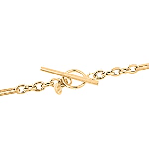 Italian 10K Yellow Gold T-Bar Necklace 20 Inches 4.40 Grams