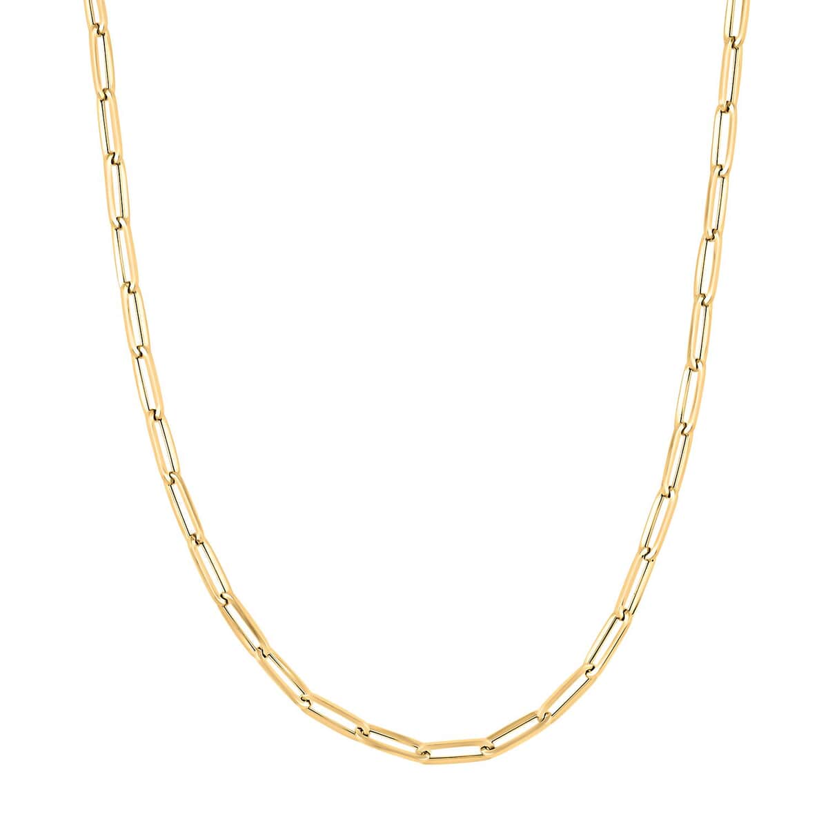 Italian 10K Yellow Gold Paperclip Necklace 18-20 Inches 2.90 Grams image number 0