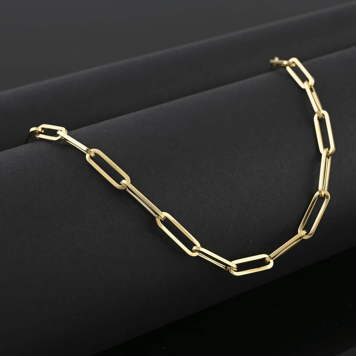 Italian 10K Yellow Gold Paperclip Necklace 18-20 Inches 2.90 Grams image number 1