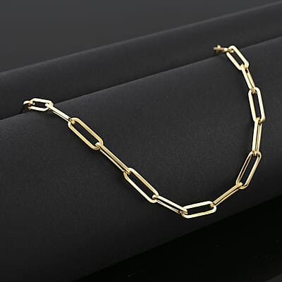 Italian 10K Yellow Gold Paperclip Necklace 18-20 Inches 2.90 Grams