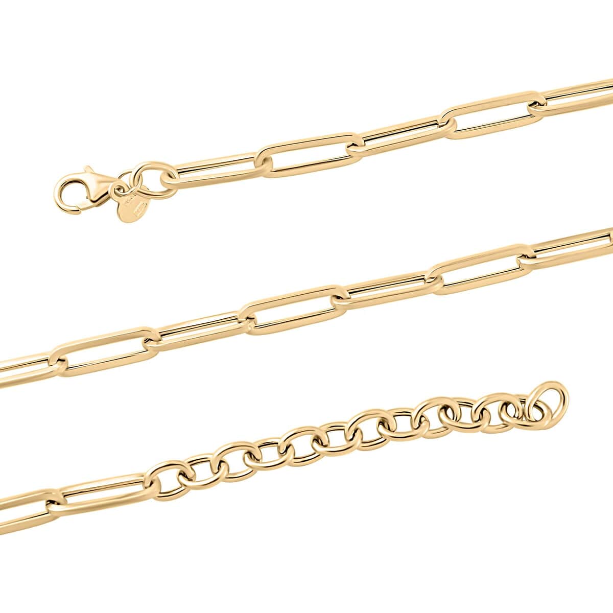 Italian 10K Yellow Gold Paperclip Necklace 18-20 Inches 2.90 Grams image number 2