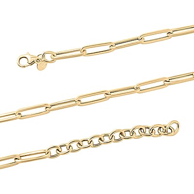 Italian 10K Yellow Gold Paperclip Necklace 18-20 Inches 2.90 Grams