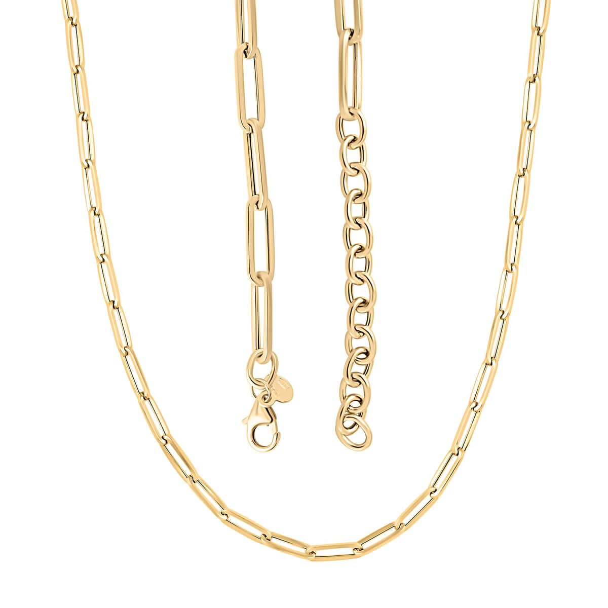 Italian 10K Yellow Gold Paperclip Necklace 18-20 Inches 2.90 Grams image number 3