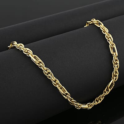 Italian 10K Yellow Gold Figaro Necklace 18-20 Inches 6.90 Grams