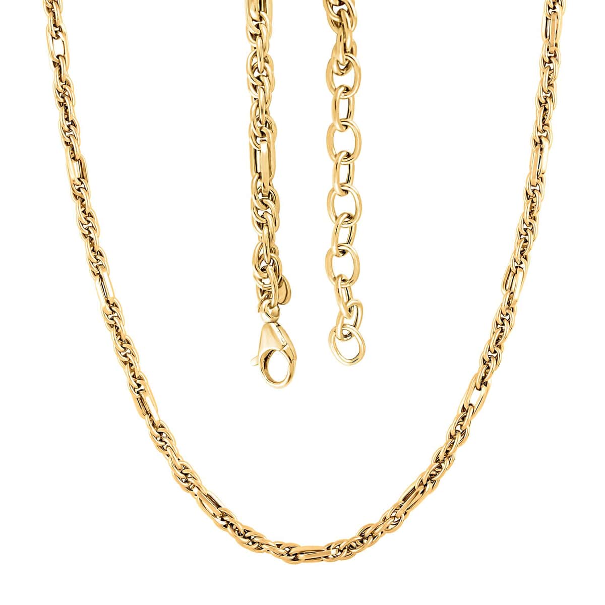 Italian 10K Yellow Gold Figaro Necklace 18-20 Inches 6.90 Grams image number 3