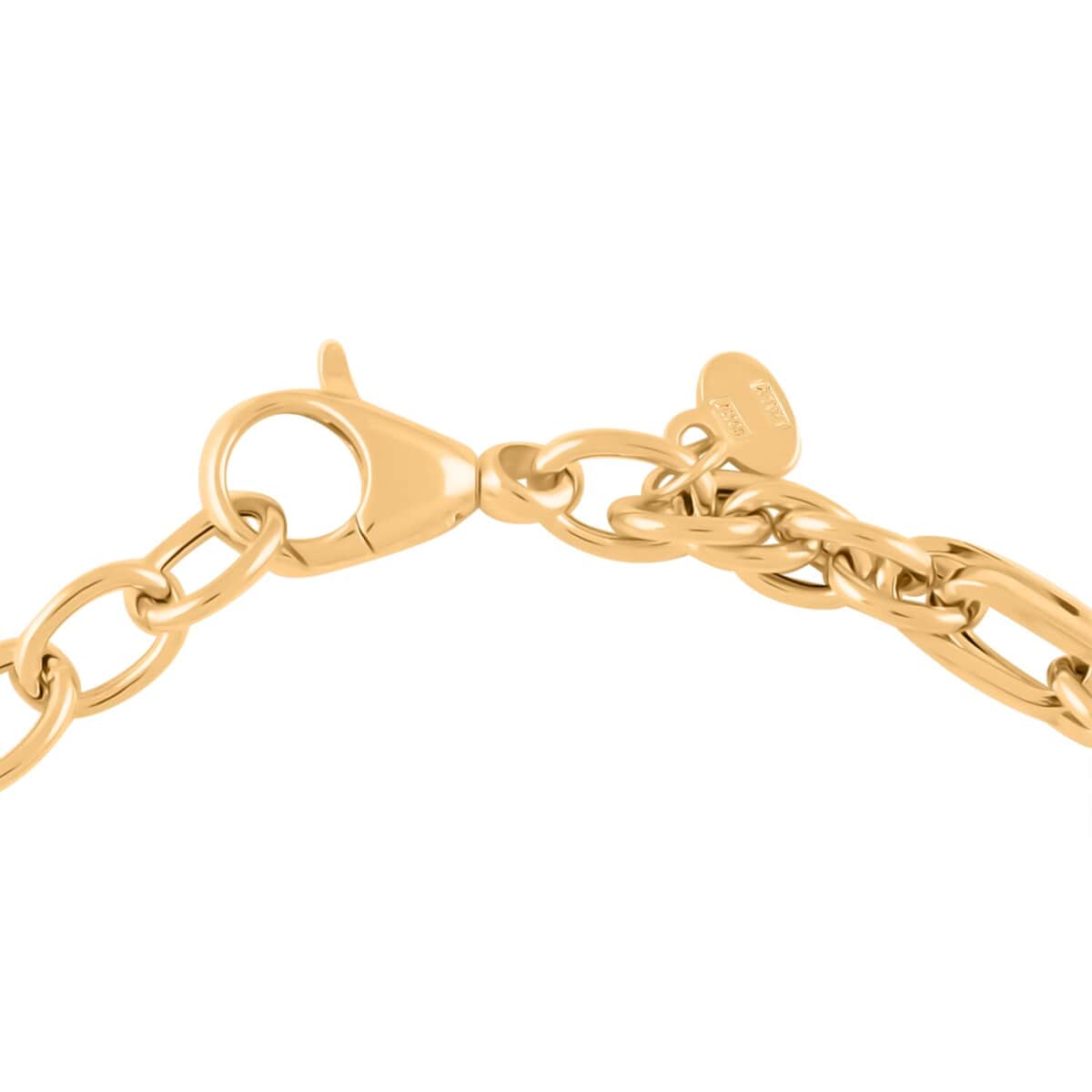 Italian 10K Yellow Gold Figaro Bracelet (7-8In) 3.50 Grams image number 2