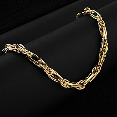 Italian 10K Yellow Gold Wave Torchon Necklace 18-20 Inches 11.05 Grams