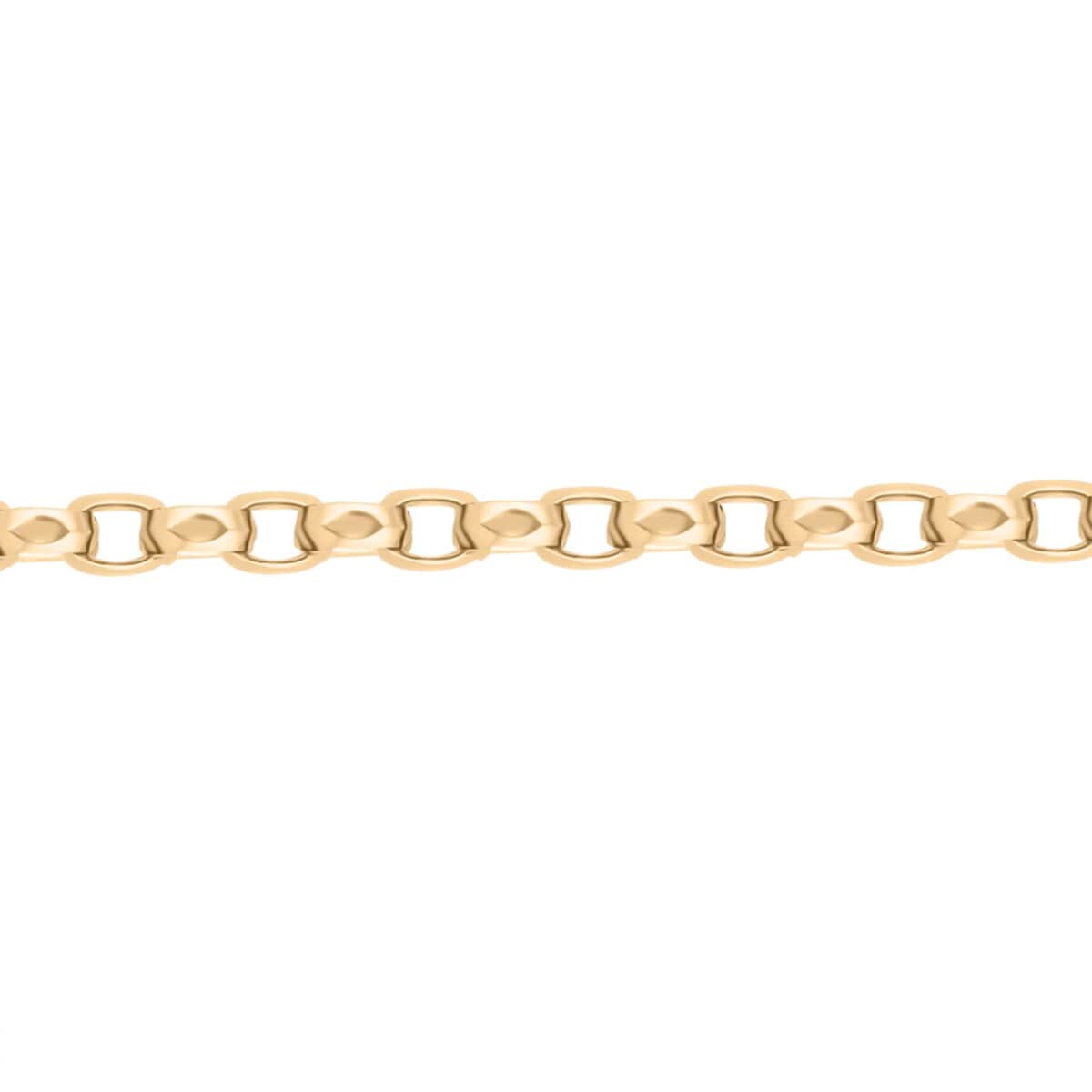 Italian Concave Mirror Oval Rolo Bracelet in 10K Yellow Gold (8.50 In) 4.50 Grams image number 2