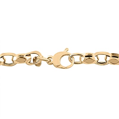 Italian Concave Mirror Oval Rolo Bracelet in 10K Yellow Gold (8.50 In) 4.50 Grams