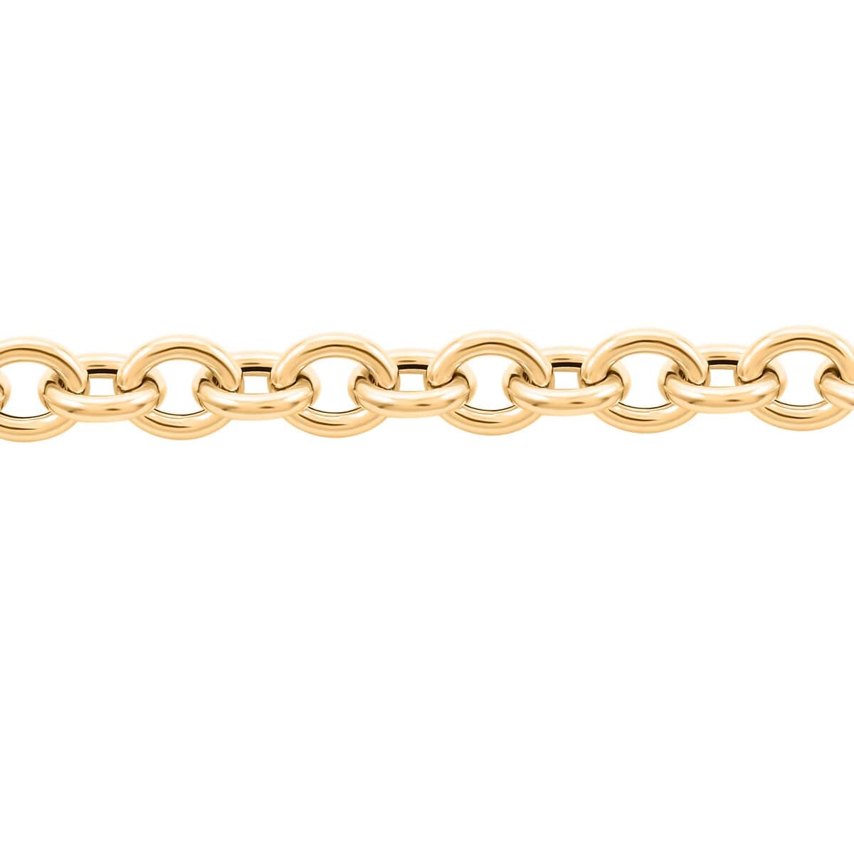 Italian Oval Rolo Bracelet in 10K Yellow Gold (7-8In) 4.20 Grams image number 2