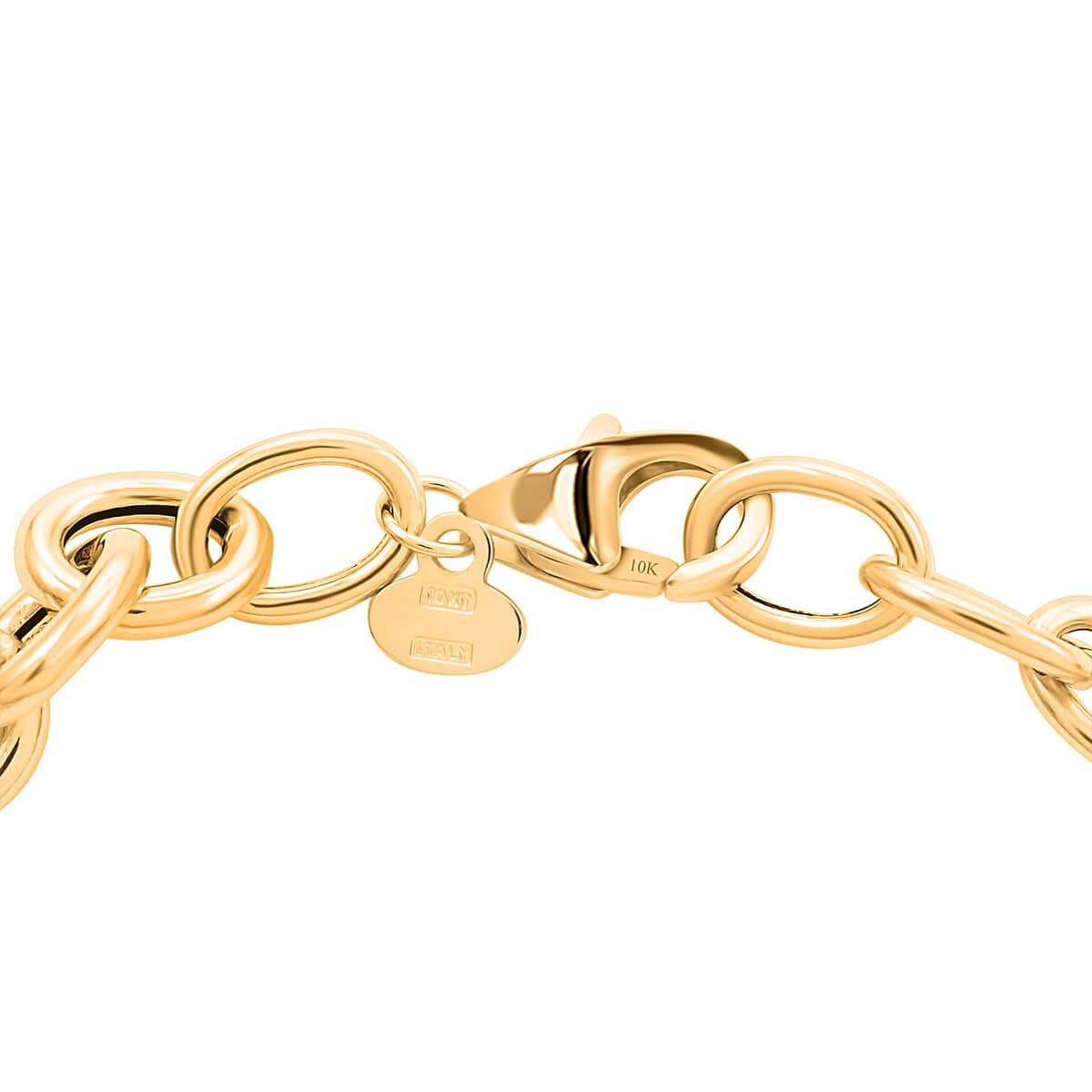 Italian Oval Rolo Bracelet in 10K Yellow Gold (7-8In) 4.20 Grams image number 3