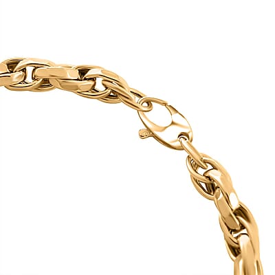 Italian 10K Yellow Gold Faceted Torchon Bracelet (8.50 In) 6 Grams