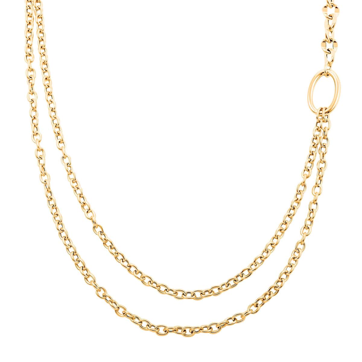 Italian Link Chain Necklace in 10K Yellow Gold 9.40 Grams 18-20 Inches image number 0