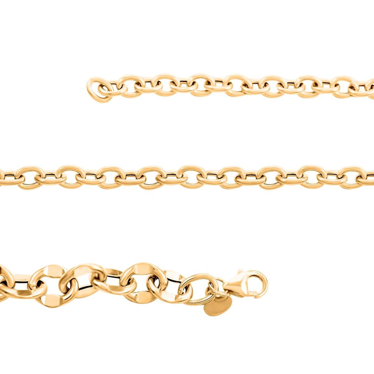 Italian Link Chain Necklace in 10K Yellow Gold 9.40 Grams 18-20 Inches image number 2