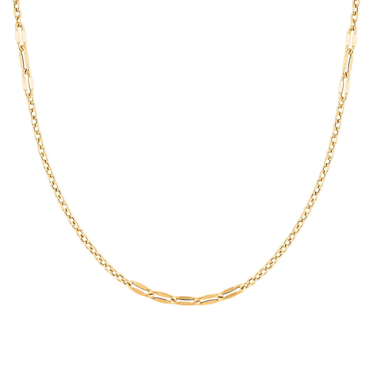 Italian Stations Long Length Luce Oro Necklace in 10K Yellow Gold 6.60 Grams 24 Inches image number 0