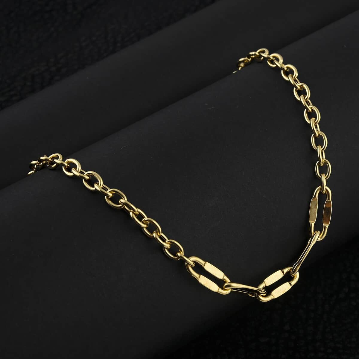 Italian Stations Long Length Luce Oro Necklace in 10K Yellow Gold 6.60 Grams 24 Inches image number 1