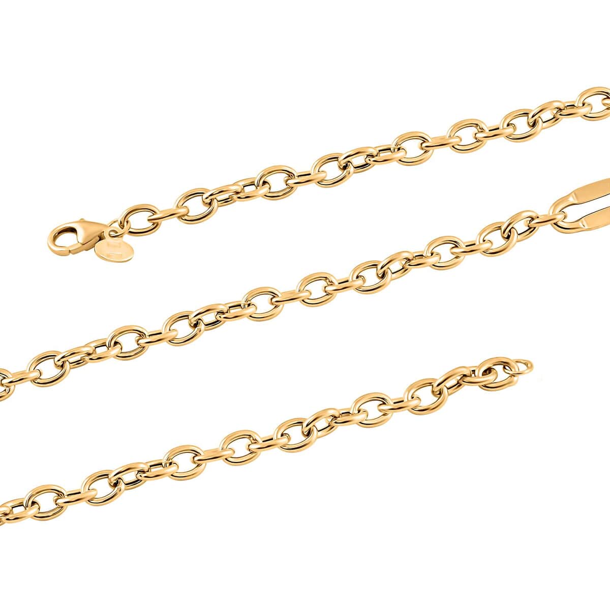 Italian Stations Long Length Luce Oro Necklace in 10K Yellow Gold 6.60 Grams 24 Inches image number 2