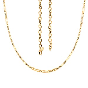 Italian Stations Long Length Luce Oro Necklace in 10K Yellow Gold 6.60 Grams 24 Inches