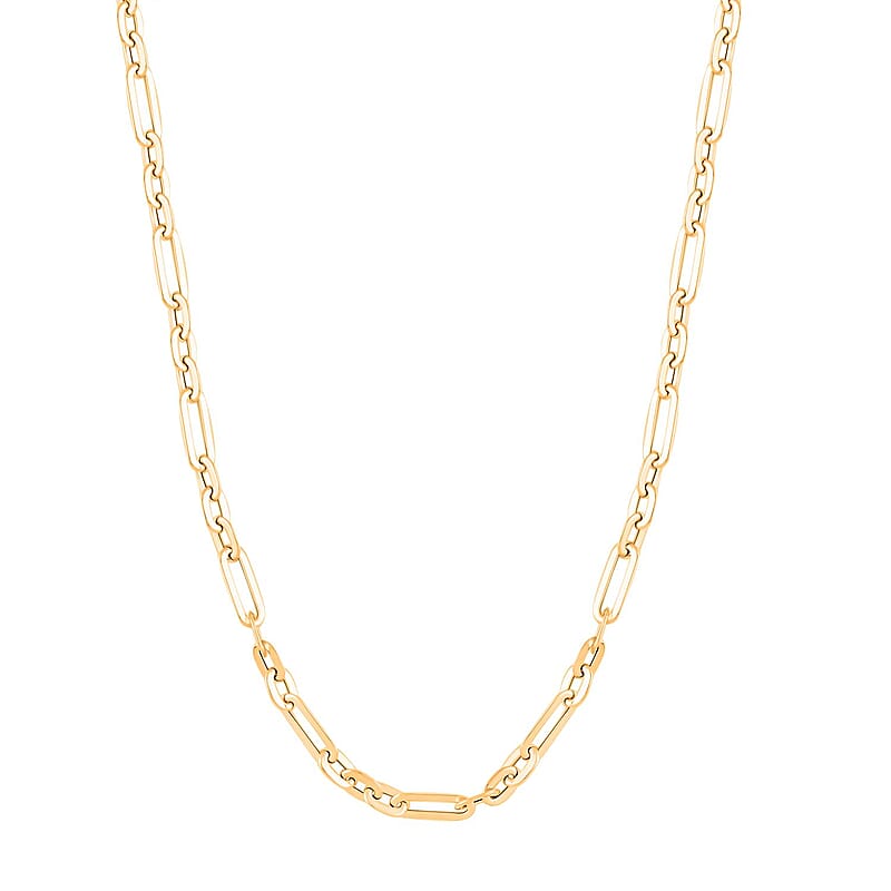 Italian 10K Yellow Gold Figaro Necklace 18-20 Inches 4.7 Grams