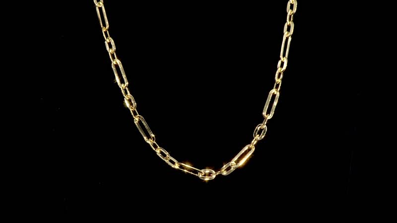 Italian 10K Yellow Gold Figaro Necklace 18-20 Inches 4.7 Grams