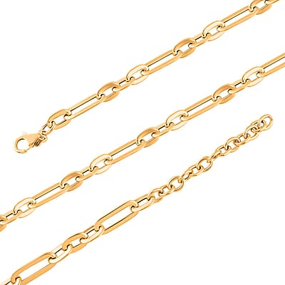Italian 10K Yellow Gold Figaro Necklace 18-20 Inches 4.7 Grams