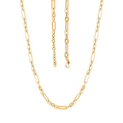 Italian 10K Yellow Gold Figaro Necklace 18-20 Inches 4.7 Grams