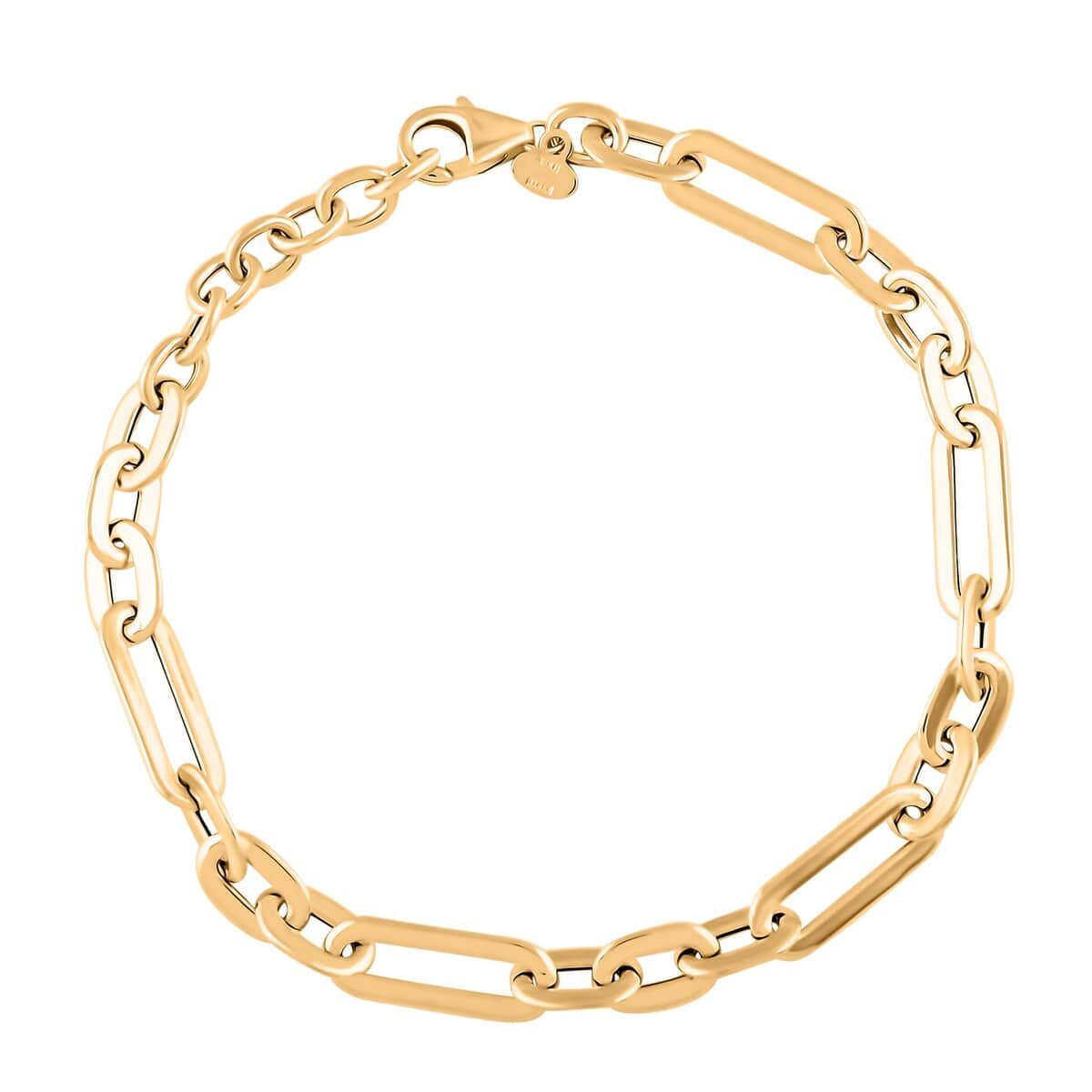 Italian 10K Yellow Gold Figaro Bracelet (7-8In) 2.5 Grams image number 0