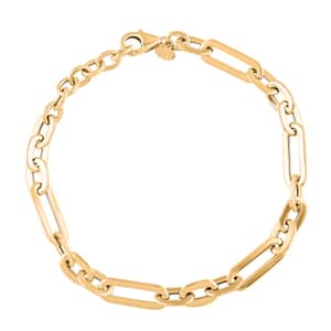 Italian 10K Yellow Gold Figaro Bracelet (7-8In) 2.5 Grams