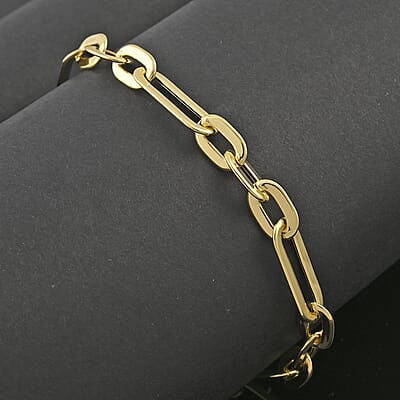 Italian 10K Yellow Gold Figaro Bracelet (7-8In) 2.5 Grams
