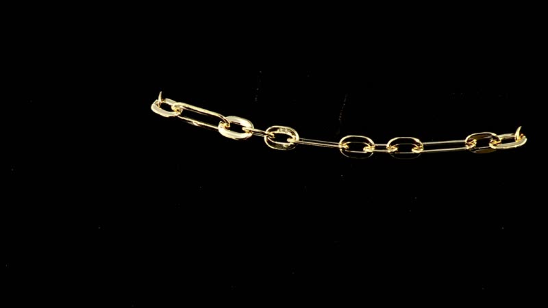 Italian 10K Yellow Gold Figaro Bracelet (7-8In) 2.5 Grams