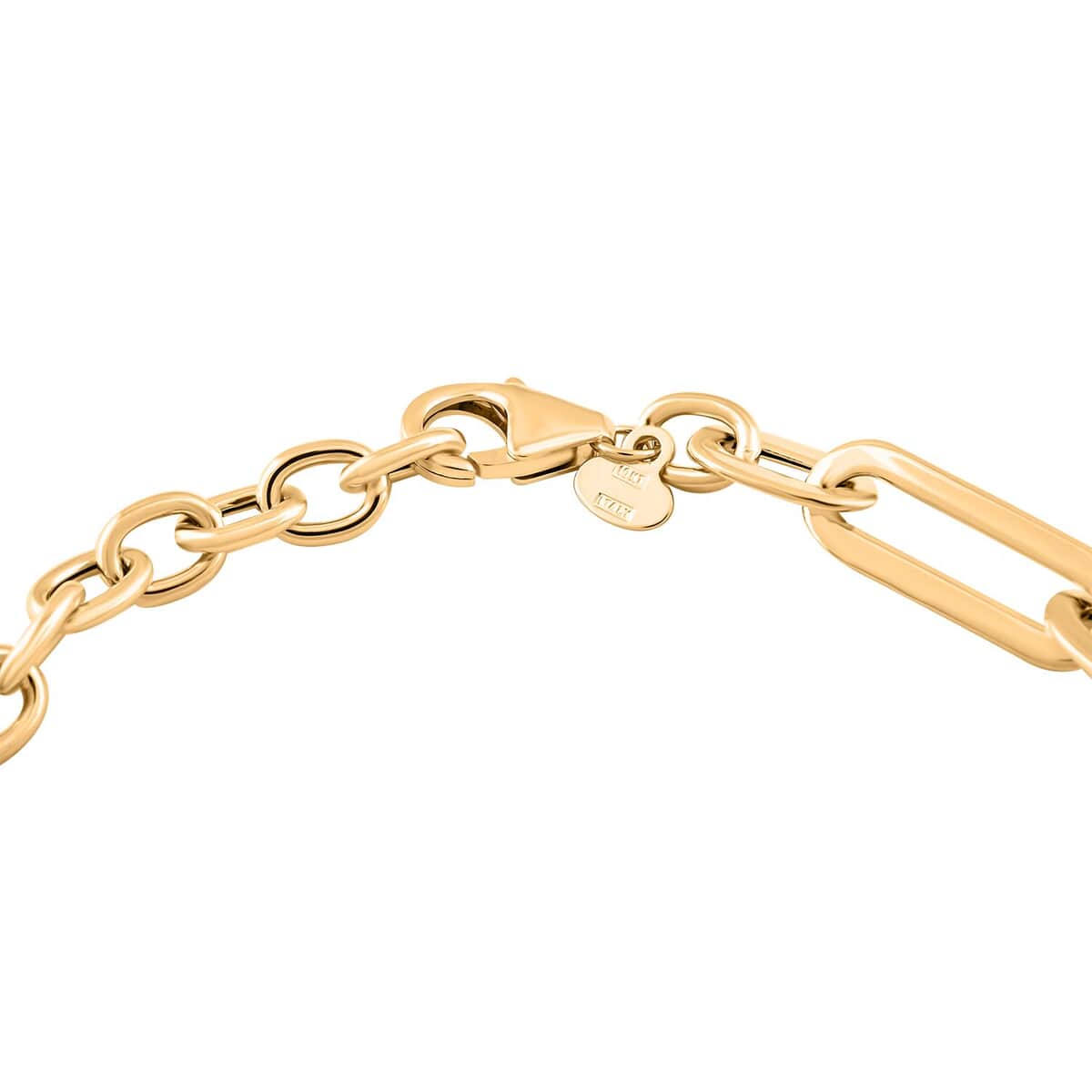 Italian 10K Yellow Gold Figaro Bracelet (7-8In) 2.5 Grams image number 2