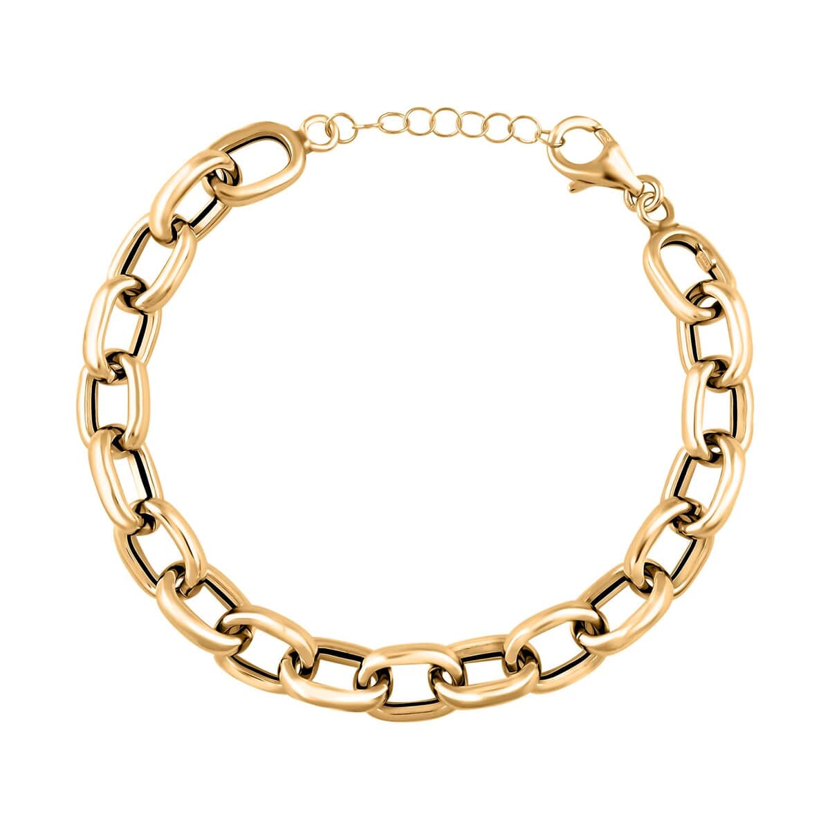 Italian 10K Yellow Gold Link Bracelet (7-8In) 5.7 Grams image number 0