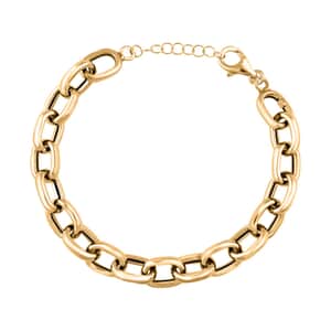 Italian 10K Yellow Gold Link Bracelet (7-8In) 5.7 Grams