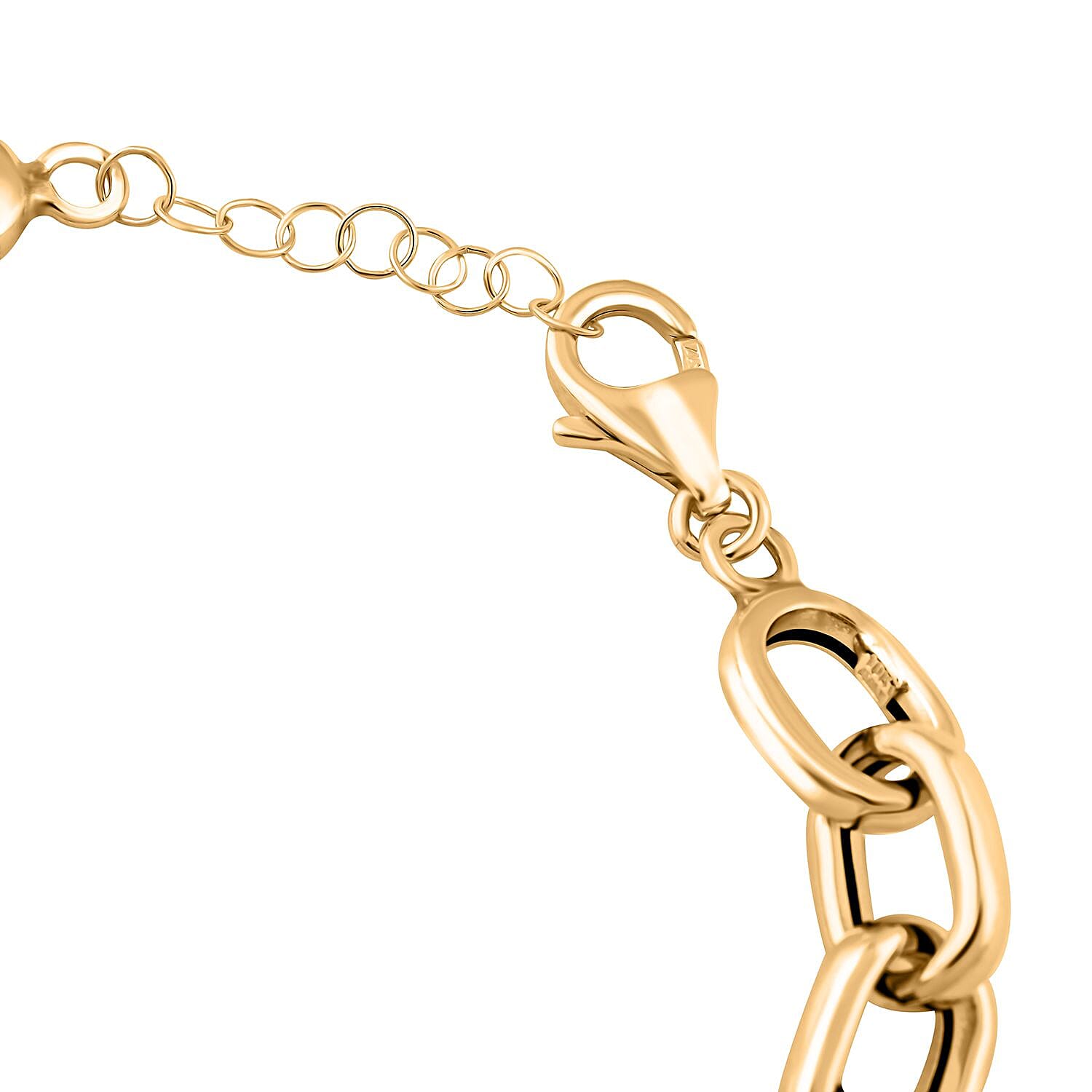 Italian 10K Yellow Gold Link Bracelet (7-8In) 5.7 Grams