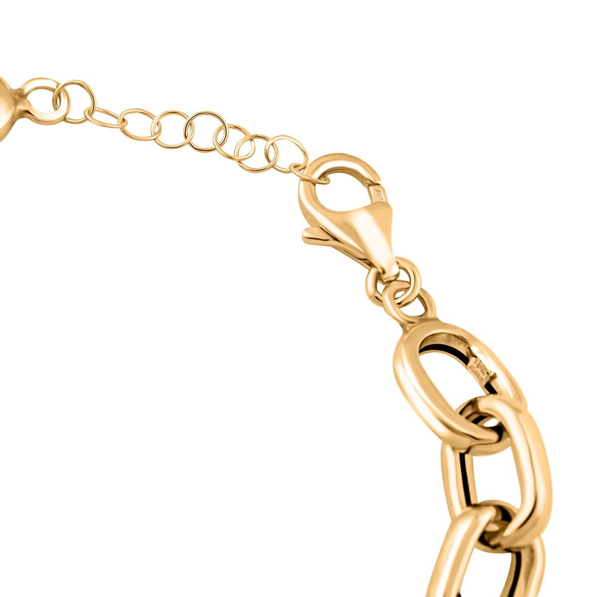 Italian 10K Yellow Gold Link Bracelet (7-8In) 5.7 Grams image number 2