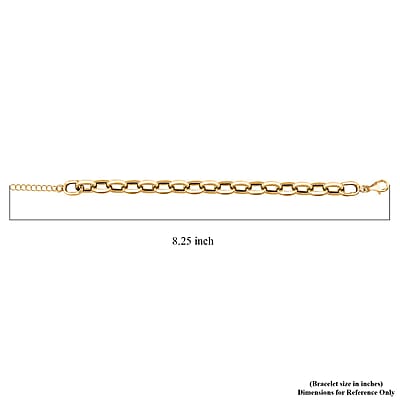 Italian 10K Yellow Gold Link Bracelet (7-8In) 5.7 Grams