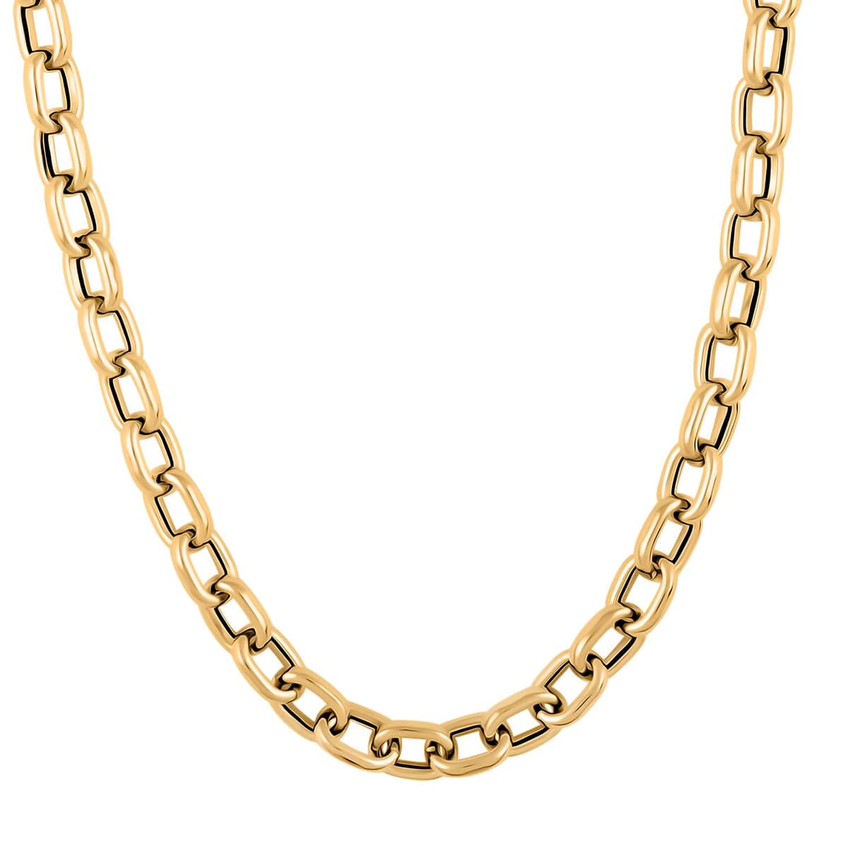 Italian 10K Yellow Gold Link Necklace 18-20 Inches 13.7 Grams image number 0