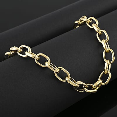 Italian 10K Yellow Gold Link Necklace 18-20 Inches 13.7 Grams